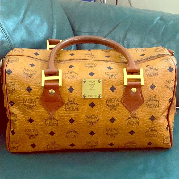 authentic mcm boston speedy 33 conjac(sold) - Picture 1 of 9
